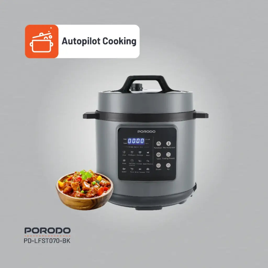 Porodo Lifestyle 1300W Multi-Cuisine Pressure Cooker - Black