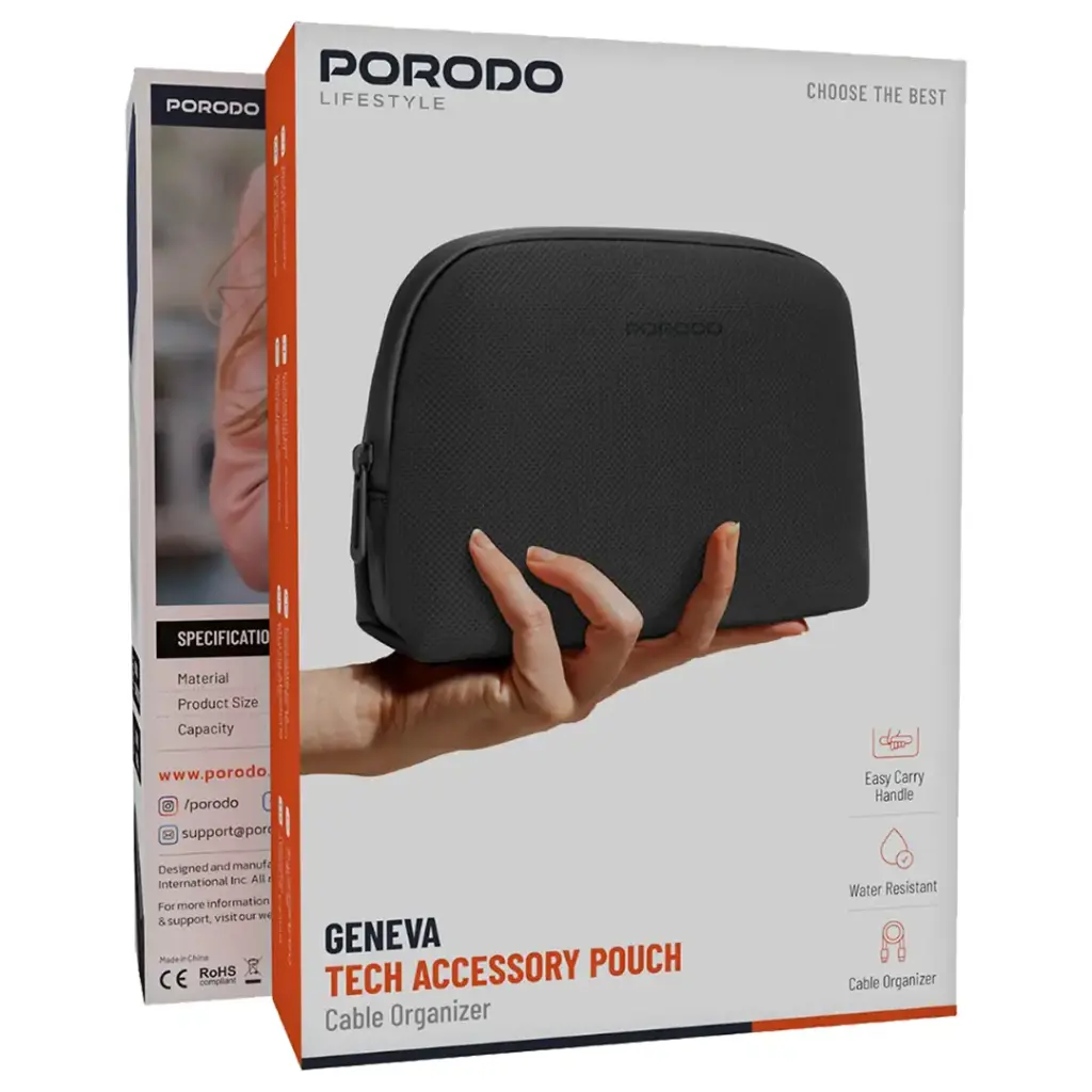 Porodo Lifestyle Geneva Tech Accessory Pouch
