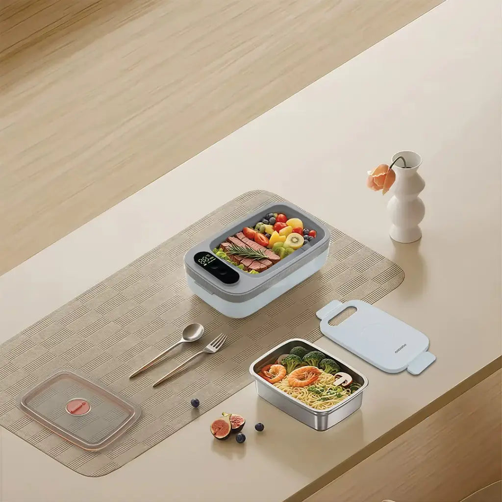 Porodo Lifestyle HeatMate Rechargeable Electric Lunch Box- White