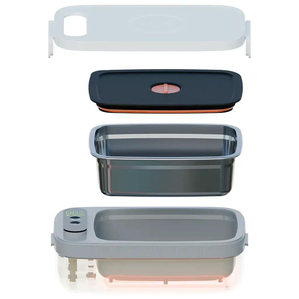 Porodo Lifestyle HeatMate Rechargeable Electric Lunch Box- White