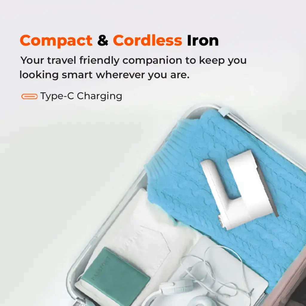 Porodo Lifestyle Heatpulse Portable Steam Iron - White