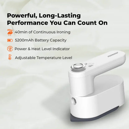 Porodo Lifestyle Heatpulse Portable Steam Iron - White
