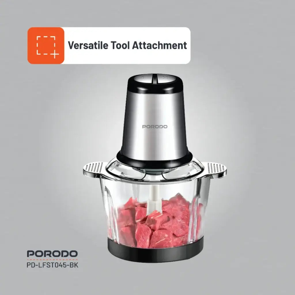 Porodo Lifestyle Meat and Vegetable Electric Food Chopper - Black