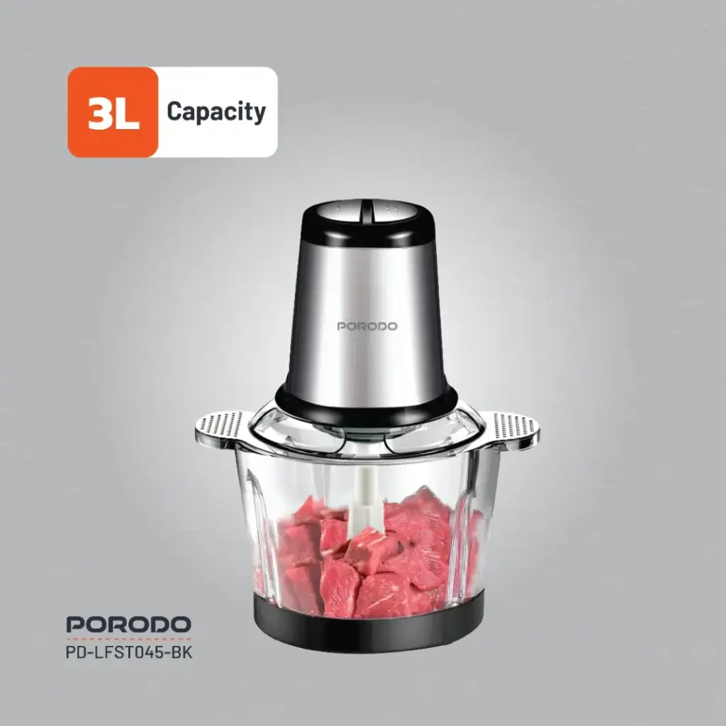 Porodo Lifestyle Meat and Vegetable Electric Food Chopper - Black