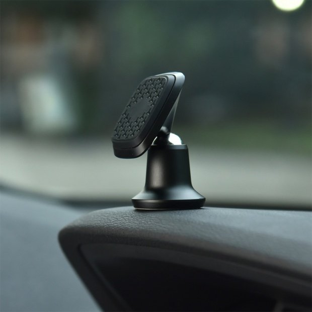 Porodo Magnetic Silicone Aluminum Alloy Dash Mount/Compatible for all Mobile Phones