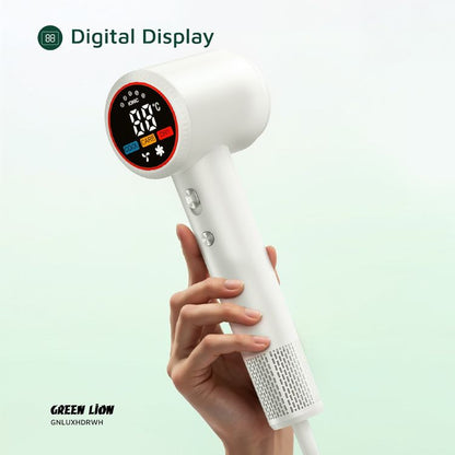 Green Lion LUXAIR Hair Dryer with Display 1600W - White