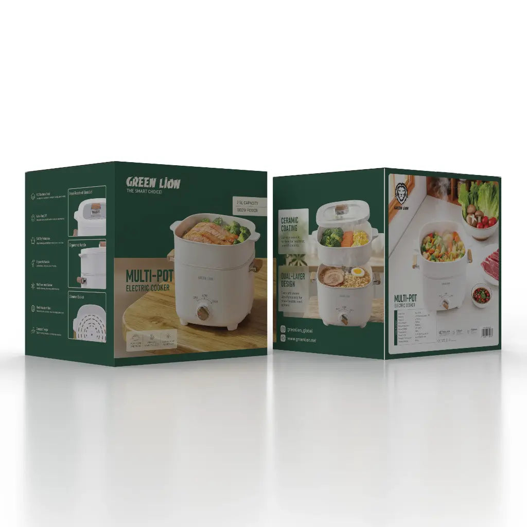 Green Lion Multi-Pot Electric Cooker - White