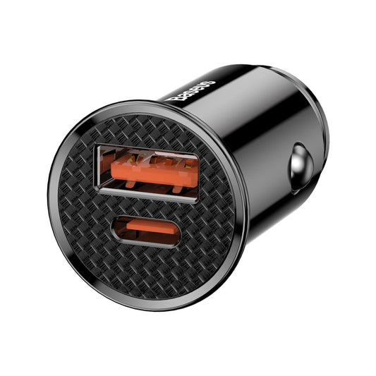 Baseus Circular PPS smart car charger with USB Quick Charge 4.0 QC 4.0 and USB-C PD 3.0 SCP ports black