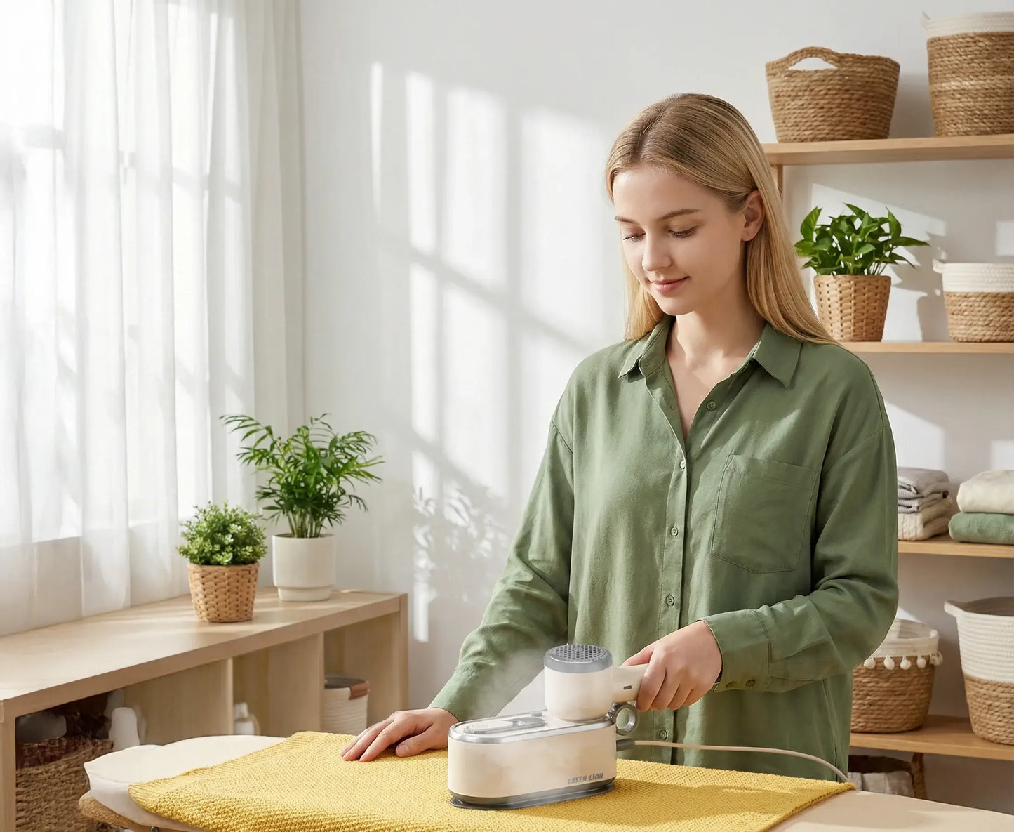 Green Lion 3 IN 1 Steamer Dry Iron, Steamer, Lint Remover