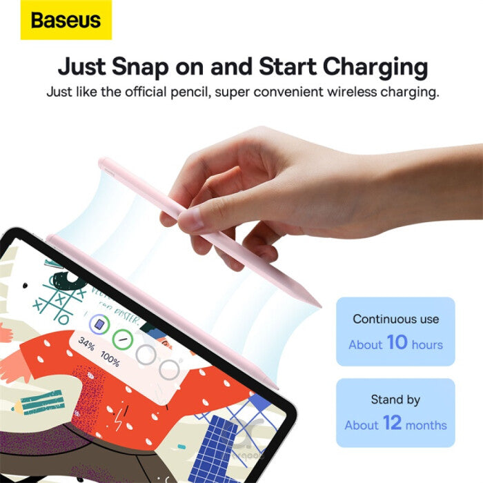 Baseus Smooth Writing 2 Series Wireless Charging Stylus Portable Touch Screen Capacitive Pencil with Nib (Active Wireless Version)