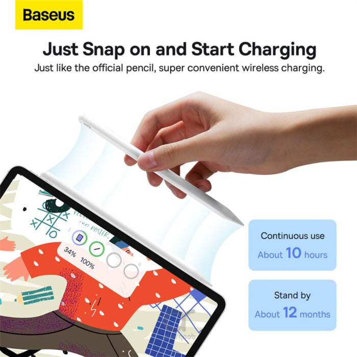 Baseus Smooth Writing 2 Series Wireless Charging Stylus Portable Touch Screen Capacitive Pencil with Nib (Active Wireless Version)