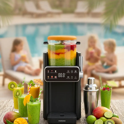 Porodo Lifestyle Frappé Ice Cream & Slushie Maker with Multi-Texture Ice Maker - Black & Orange