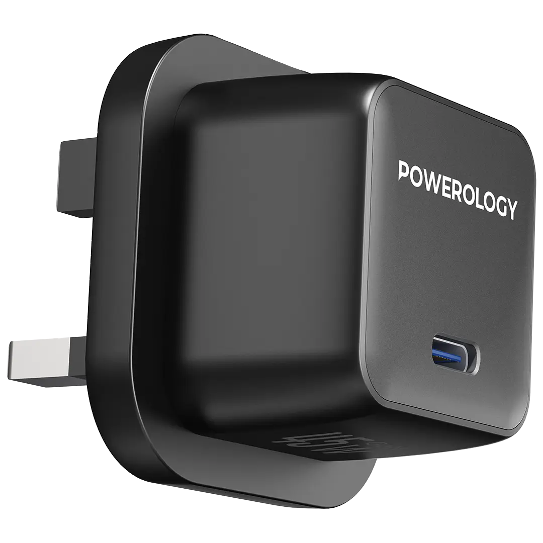 Powerology QX 45W Pocket-Sized GaN Adapter - White