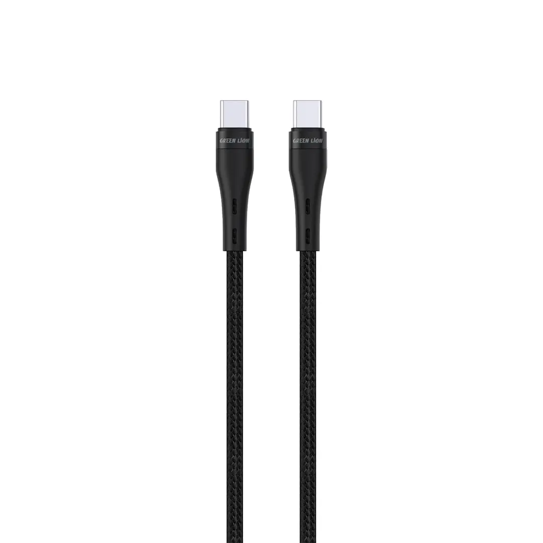 Green Lion USB-C to USB-C Braided Cable 60W - Black
