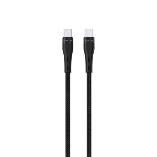 Green Lion USB-C to USB-C Braided Cable 60W - Black